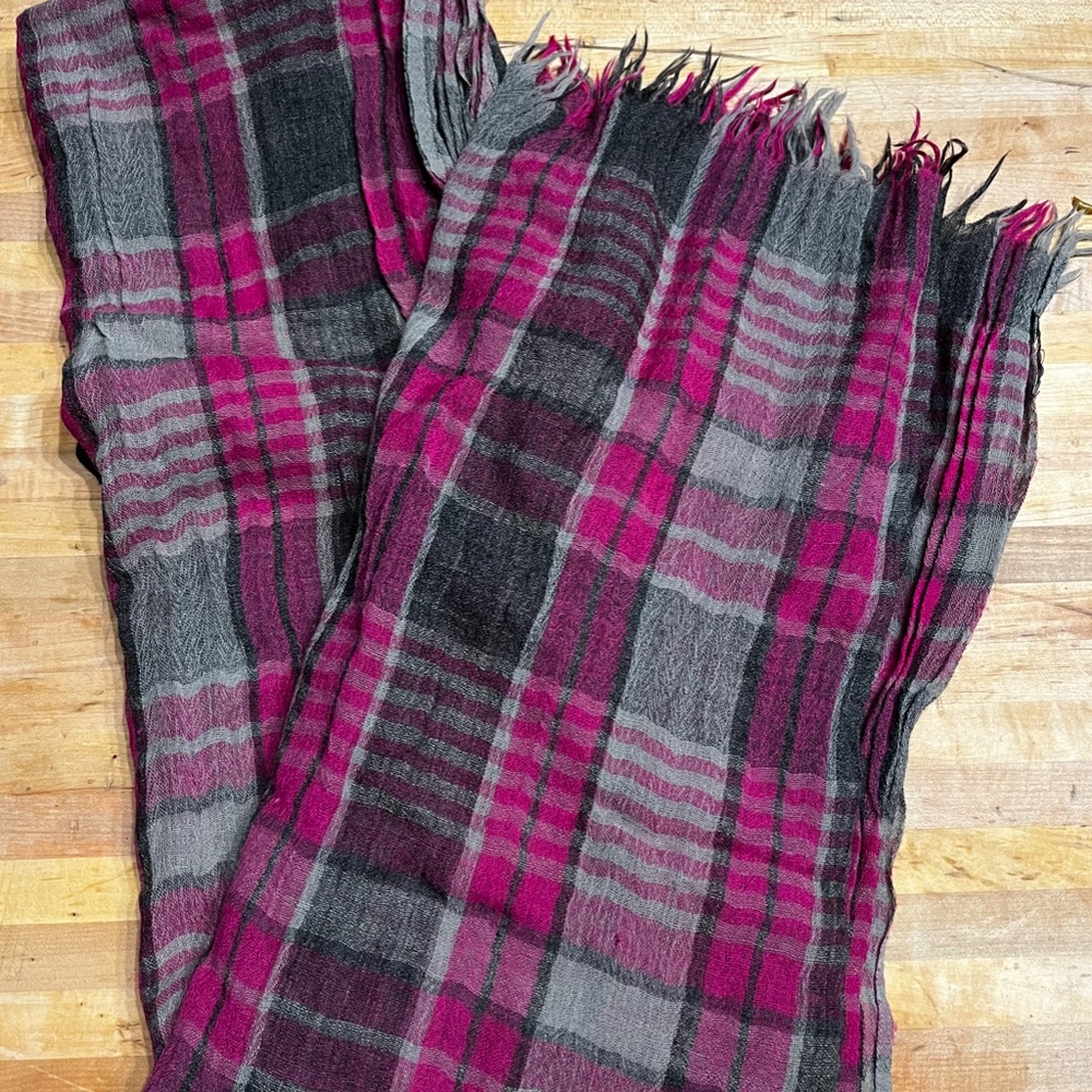 Theory Plaid Scarf